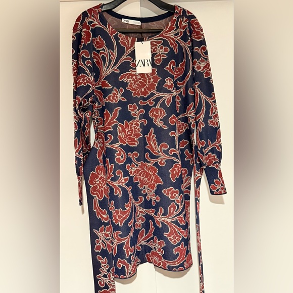 NEW ZARA Jacquard Sweater Dress - Picture 5 of 5